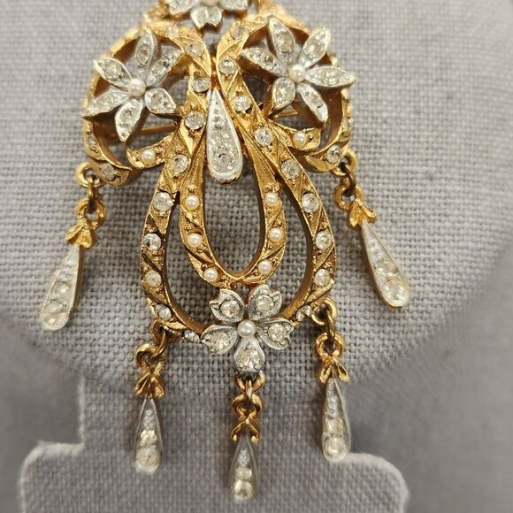 Vintage Gold & Silver plated Vintage Designer Brooch - SPHINX -Number A1766 - Picture 2 of 3